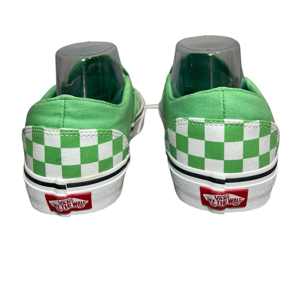 ⚡️SOLD⚡️Vans Classic Asher Checkerboard Slip-On Sneaker Green Shoes Women’s 11 - Picture 3 of 16